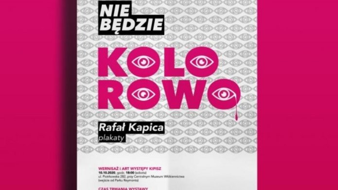 białe liter na różowym tle