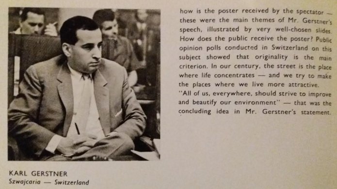 Karl Gerstner kontempluje nad plakatem