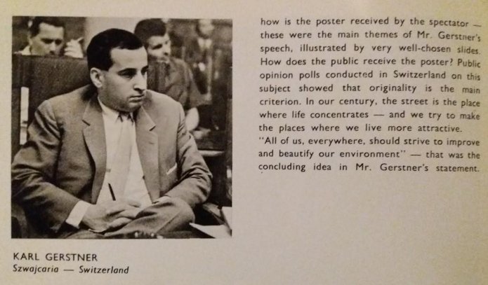 Karl Gerstner kontempluje nad plakatem